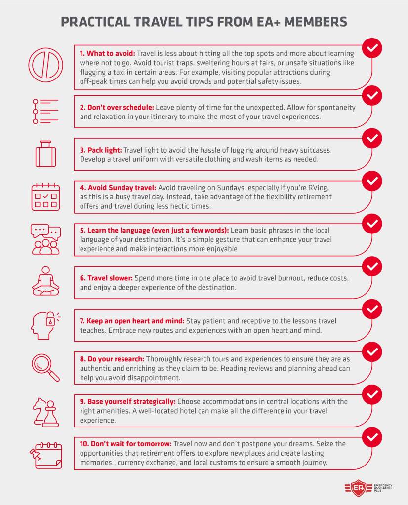 Practical travel tips from EA+ members