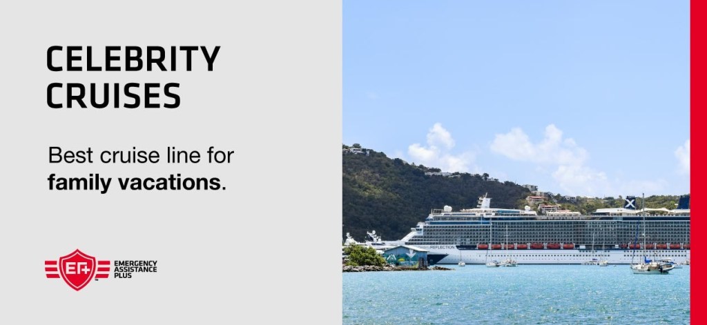 Celebrity Cruise Lines ship sailing across the ocean.